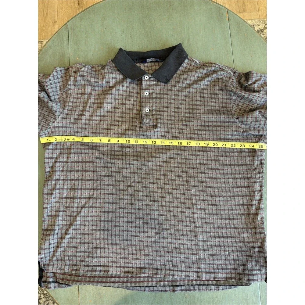 Vintage Polo Golf Ralph Lauren Plaid Polo Shirt Mens XL Pima Cotton